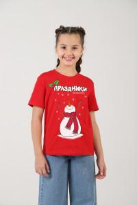 Футболка детская "Карнавал-1" кулирка (р-ры: 140-170) красный