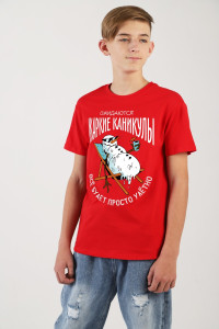 Футболка детская "Карнавал-2" кулирка (р-ры: 140-170) красный
