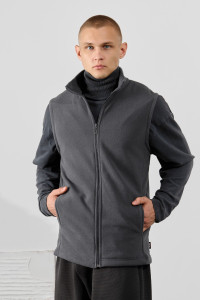 Жилет мужской "Алтай-3" флис (р-ры: 48-58) графитовый