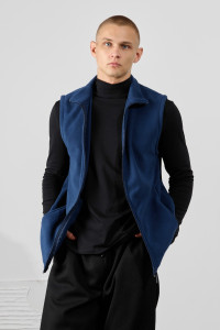 Жилет мужской "Алтай-3" флис (р-ры: 48-58) темно-синий