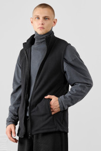 Жилет мужской "Алтай-3" флис (р-ры: 48-58) черный