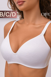 Бюстгальтер женский OIRO без косточек 1317007 Snowdrop белый