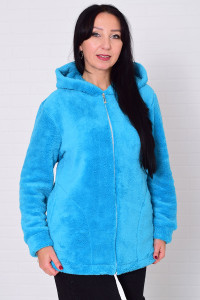 Толстовка женская 6204д велсофт (последний размер) бирюза 54