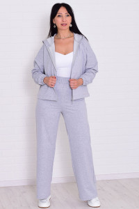 Костюм двойка женский 5345б футер 2-х нитка (последний размер) светло-серый 52