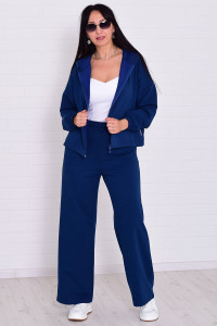 Костюм двойка женский 5345з футер 2-х нитка (последний размер) сапфир 50,52