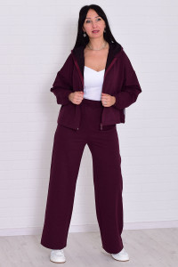 Костюм двойка женский 5345а футер 2-х нитка (последний размер) слива 48,50