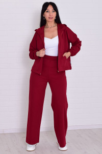 Костюм двойка женский 5345к футер 2-х нитка (последний размер) марсала 52
