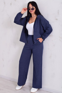 Костюм двойка женский 5345в футер 2-х нитка (последний размер) джинсовый 48