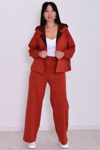Костюм двойка женский 5345г футер 2-х нитка (последний размер) терракотовый 48,52