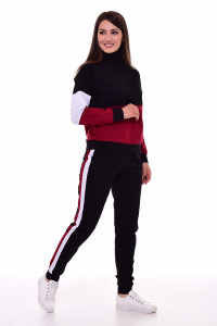 Костюм двойка женский 5264а футер 2-х нитка (последний размер) бордо 48