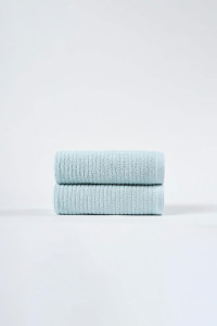 Набор махровых полотенец "OZ Полоса" голубой 2 шт.