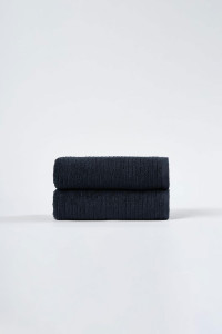 Набор махровых полотенец "OZ Полоса" графит 2 шт.