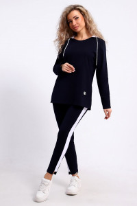 Костюм двойка женский "Фелиция" футер 2-х нитка с лайкрой (последний размер) чернильный 48,52