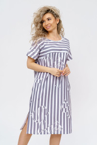 Платье женское 947 кулирка (последний размер) серый 46