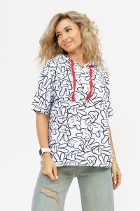 Футболка женская 940 кулирка с лайкрой пенье (последний размер) белый микки 52