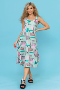 Сарафан женский 751 кулирка (последний размер) ментол 46,54