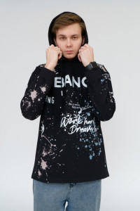 Худи мужское М48 футер с лайкрой (последний размер) черный 48