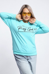 Толстовка женская №80048 футер 2-х нитка (р-ры: 44-62) ментол