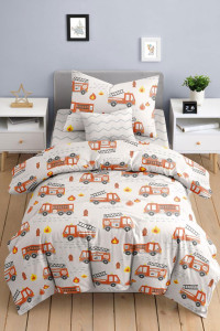 Детское постельное белье бязь "Пожарники"