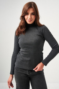 Водолазка женская №52713 кашкорсе (р-ры: 42-56) темно-серый