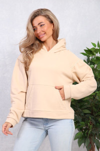 Толстовка женская №1087 футер 3-х нитка (р-ры: 46-54) бежевый