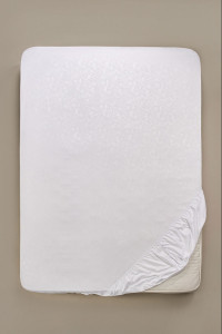 Простыня на резинке полисатин ПС-белый