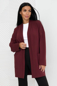 Кардиган женский 0268-19 футер (р-ры: 48-66) шоколадный