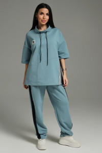 Костюм двойка женский "Олимпия" футер 2-х нитка с лайкрой (последний размер) маренго 54,62