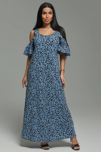 Платье женское "Новелла" кулирка (последний размер) голубой 56-58