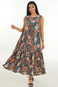 Сарафан женский "Нежность" кулирка (последний размер) изумруд 50,58