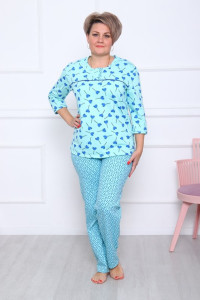 Пижама женская "Ангелина-Л" футер с начесом (последний размер) 60