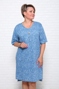 Туника женская "Джина РВ" кулирка (последний размер) голубой 58