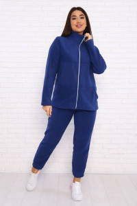 Костюм двойка женский КД-445 флис (последний размер) индиго 46,48,54