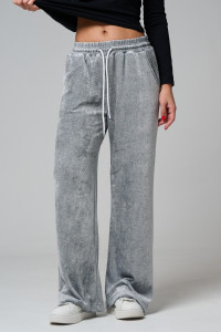 Брюки женские №67190 велюр (р-ры: 44-56) серый