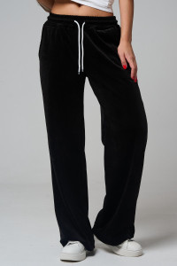 Брюки женские №67190 велюр (р-ры: 44-56) черный