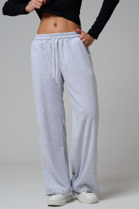 Брюки женские №67190 велюр (р-ры: 44-56) серый меланж
