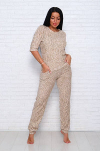 Костюм двойка женский КД-293 махра (последний размер) капучино 44,46,48