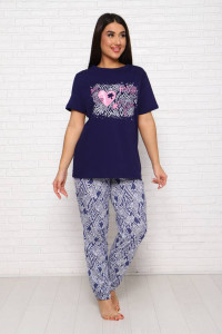 Костюм двойка женский КД-244 кулирка (последний размер) синий 50