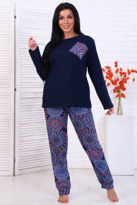 Костюм двойка женский КД-437 кулирка (последний размер) чернильный 60