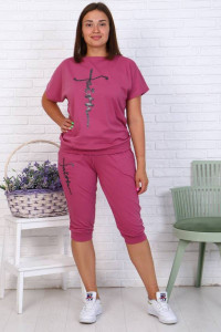 Костюм двойка женский КД-233 кулирка (последний размер) лиловый 46