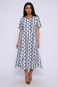 Платье женское П-460 кулирка (последний размер) салатовый+голубой 60,62