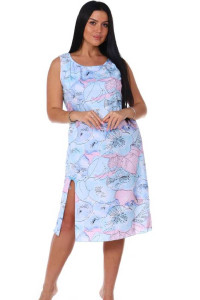 Сорочка женская НС-45 кулирка (последний размер) голубой 56