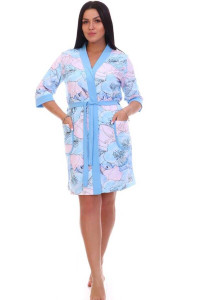 Пеньюар двойка женский ПС-1.19 кулирка (последний размер) голубой 58