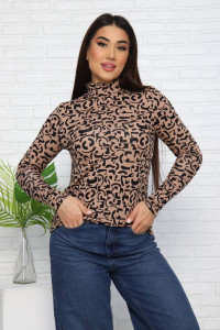 Водолазка женская Ф-710 вискоза (последний размер) кофейный 48,54