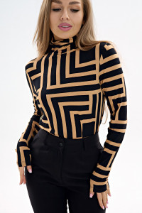 Водолазка женская 0263-69 вискоза пенье (последний размер) абстракция 54,64