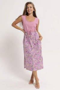 Сарафан женский "Амелия" 1304-7 кулирка (последний размер) брусника 48,60