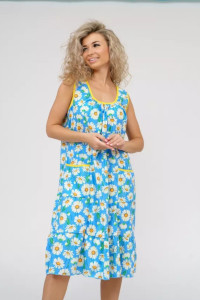 Сарафан женский "Лада" 1213-2 кулирка (последний размер) голубой 56