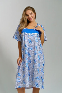 Сорочка женская "Анжела" 1309 кулирка (последний размер) шиповник 54