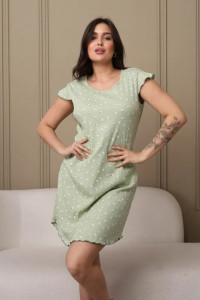 Сорочка женская "Неженка" 1367-4 кашкорсе (последний размер) св.зеленый 50