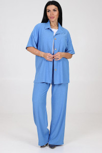 Костюм двойка женский "Бурунджук" КБ-2141 полиэстер (последний размер) бирюза 56